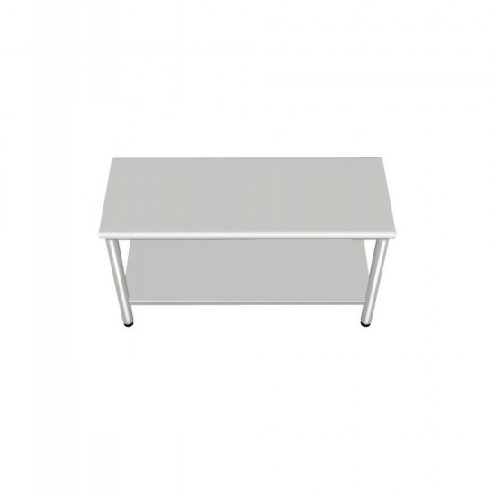 BANCO DA LAVORO PER PASTICCERIA 2200x800 SENZA ALZATINA CON RIPIANO INTERMEDIO - cornerchef