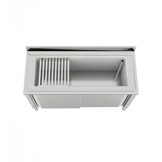 SLIDING CABINET SINK MACERO AND WASHING POTS 1000X700 - professionale