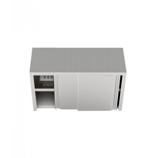 CABINET WALL CABINET 1400x600 WITH SLIDING DOORS AND DISH-PLATE SHELF - professionale
