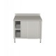 CABINET TABLE 1000X700 WITH SLIDING DOORS WITH INTERMEDIATE SHELF AND BACK - professionale