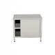 CABINET TABLE 2000X700 WITH SLIDING DOORS WITH INTERMEDIATE SHELF - risto&food