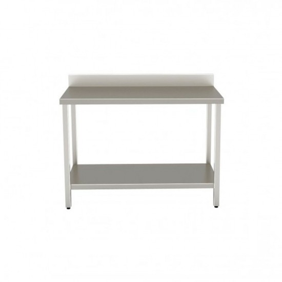 OPEN TABLE 900X600 WITH LOWER SHELF AND REAR BACK - cornerchef