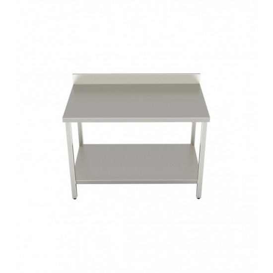 OPEN TABLE 900X600 WITH LOWER SHELF AND REAR BACK - cornerchef