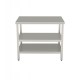 OPEN TABLE 700x700 WITHOUT BACKSIDE WITH 2 LOWER SHELVES - cornerchef