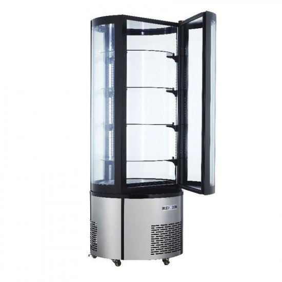 REFRIGERATED VENTILATED DISPLAY WITH ROUND GLASSES MODEL ARC400RC - risto&food