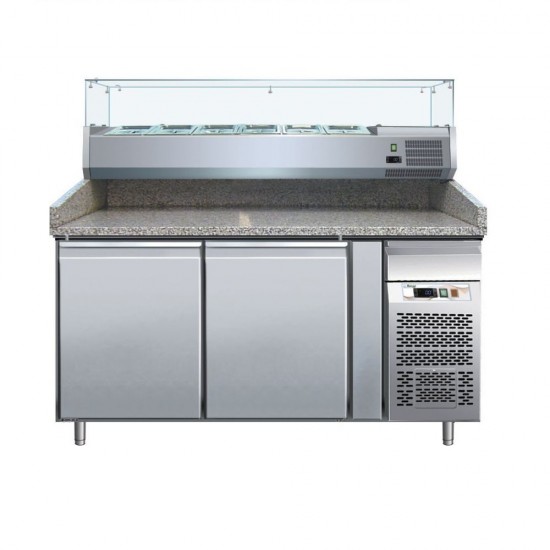 Banco pizza refrigerato con refrigerazione ventilata Forcar 