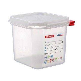 TRANSPARENT CONTAINER WITH AIRTIGHT LID GN 1/6 150 MM 2.6 L