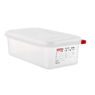 TRANSPARENT CONTAINER WITH AIRTIGHT LID GN 1/3 100MM 4 L