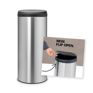FLIPBIN LT30 SATIN STAINLESS STEEL, WASTE COLLECTOR WITH OPENING