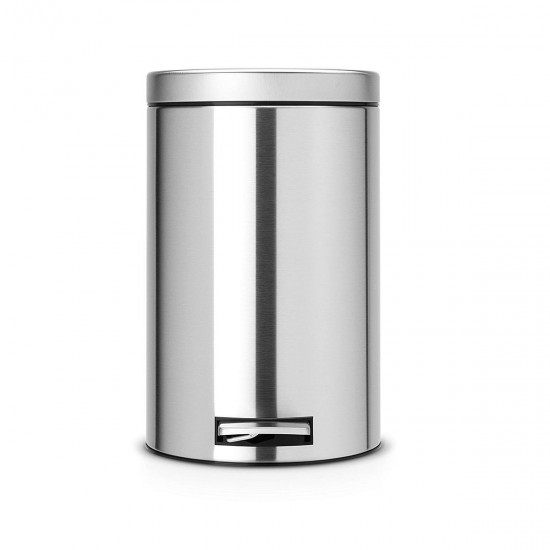 PEDAL BIN CLASSIC LT.12 PATTUMIERA A PEDALE, SECCHIO PLASTICA,INOX SATINATO
