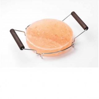 PLATE OF SALT WITH WENGE 'HANDLE METAL FRAME