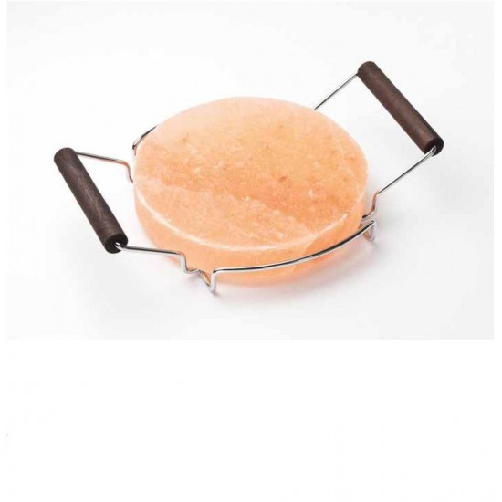 PLATE OF SALT WITH WENGE 'HANDLE METAL FRAME