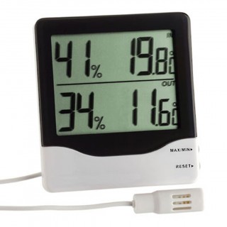 ELECTRONIC THERMOIGROMETER - INTERNAL / EXTERNAL MOISTURE