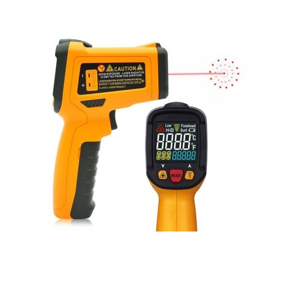 LASER THERMOMETER -50 / 550 ° C WITH PROBE CONNECTION - cornerchef