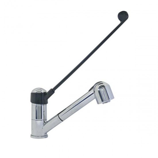 LONG BLACK LEVER REMOVABLE SINGLE HOLE MIX - professionale