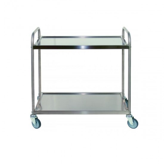 SM STAINLESS STEEL TROLLEY WITH TWO FLOORS - cornerchef