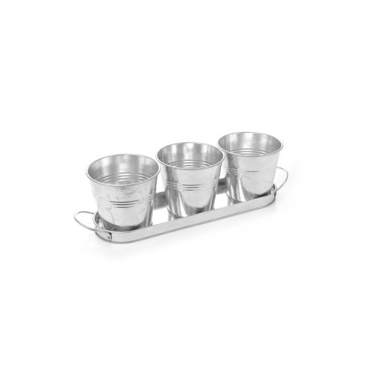 THREE BUCKETS WITH SUPPORT