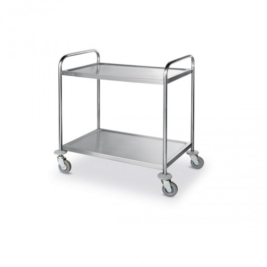 2 STAINLESS STEEL TROLLEY