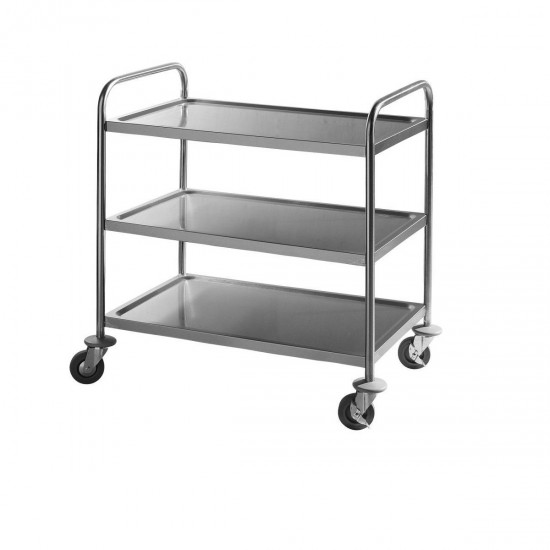 Hendi carrello di servizio inox 3 ripiani