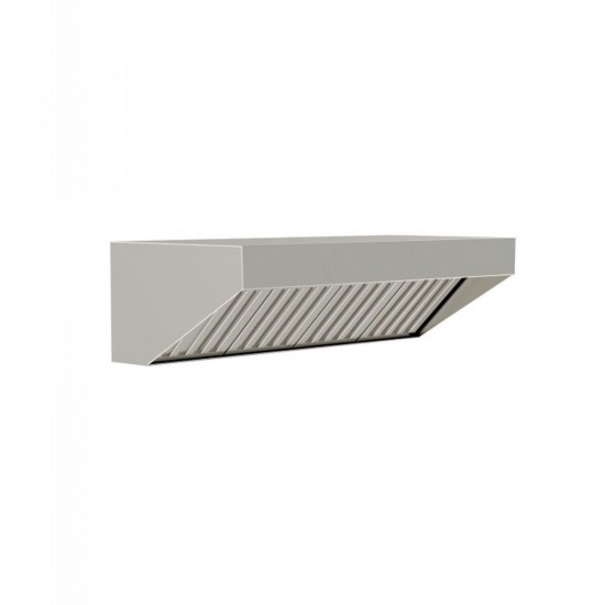 CAPPA SNACK INOX AISI 304 C/MOTORE 1600X1100X450H - risto&food
