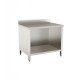 OPEN CABINET TABLE 800X700 WITH BACK WITHOUT INTERMEDIATE SHELF - risto&food