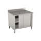CABINET TABLE 1000X700 WITH SLIDING DOORS WITH INTERMEDIATE SHELF AND BACK - professionale