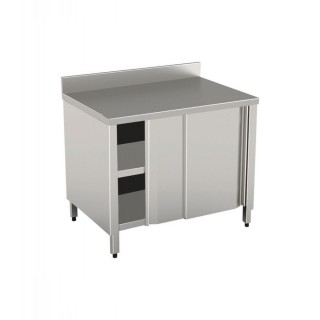 CABINET TABLE 1600X700 WITH SLIDING DOORS WITH INTERMEDIATE SHELF AND BACK