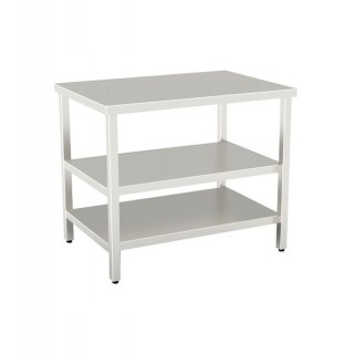  OPEN TABLE 700x700 WITHOUT BACKSIDE WITH 2 LOWER SHELVES