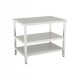 OPEN TABLE 700x700 WITHOUT BACKSIDE WITH 2 LOWER SHELVES - cornerchef