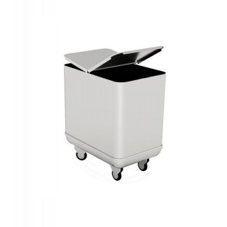 WHEELED HOPPER WITH LID