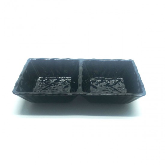 TRAY 2 HAMMERED BLACK COMPARTMENTS