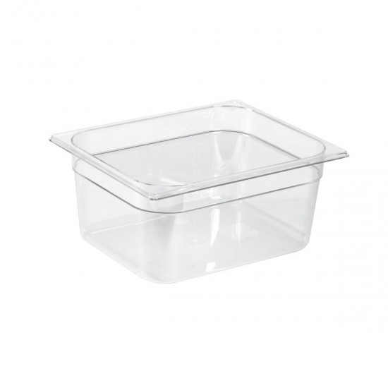 POLYCARBONATE CONTAINER GN 1/2 H 6 - professionale
