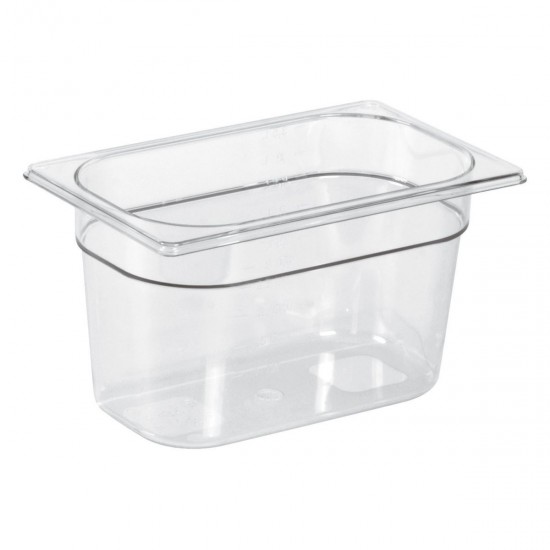POLYCARBONATE CONTAINER GN 1/4 H.65 - risto&food