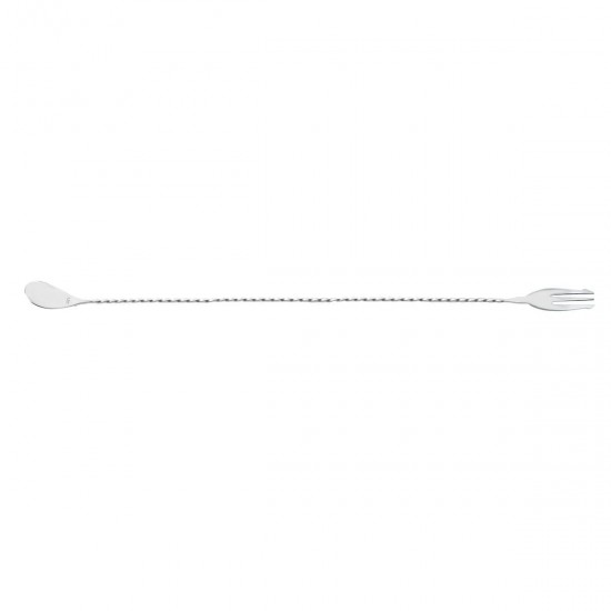 CUCCHIAINO MISCELATORE SPIRALATO CON TRIDENTE da 45 cm. IN A. INOX 18/10